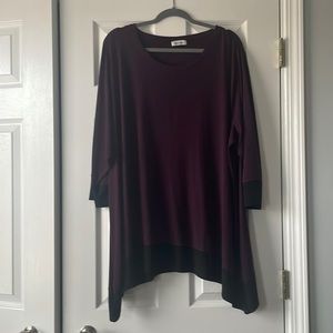 Calvin Klein 3X tonic top in purple and black